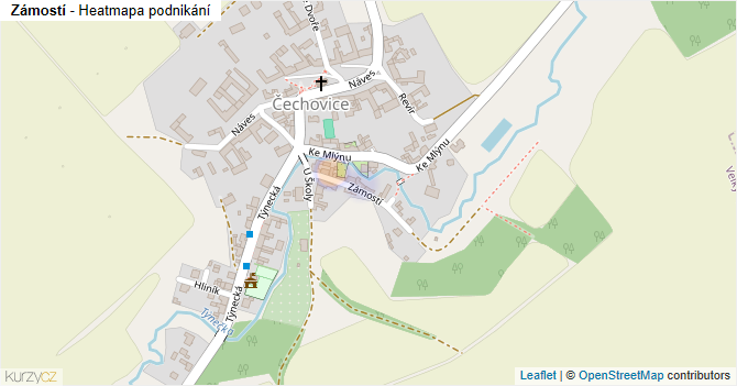Zámostí - mapa podnikání