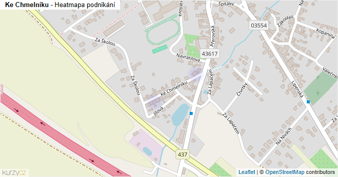 Ke Chmelníku - mapa podnikání