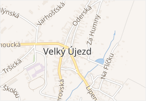 Kopanina v obci Velký Újezd - mapa ulice