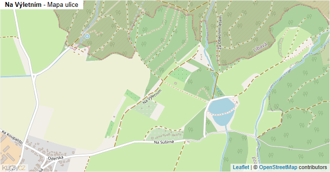 Na Výletním - mapa ulice