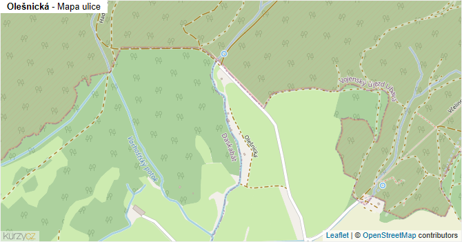 Olešnická - mapa ulice