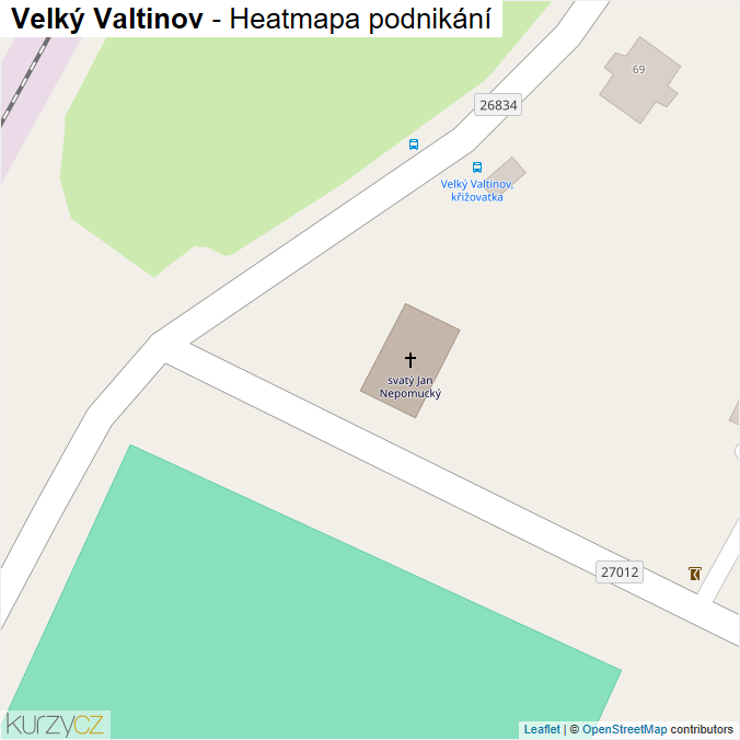 Mapa Velký Valtinov - Firmy v obci.