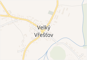 Velký Vřešťov v obci Velký Vřešťov - mapa části obce