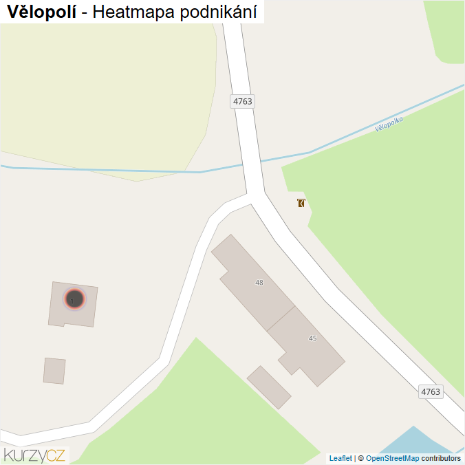 Mapa Vělopolí - Firmy v obci.