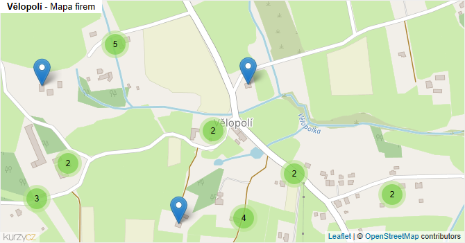 Vělopolí - mapa firem