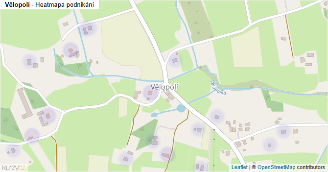 Vělopolí - mapa podnikání
