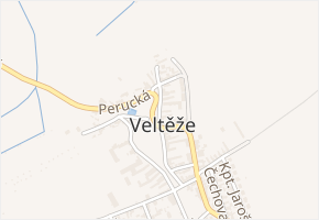 Bezručova v obci Veltěže - mapa ulice