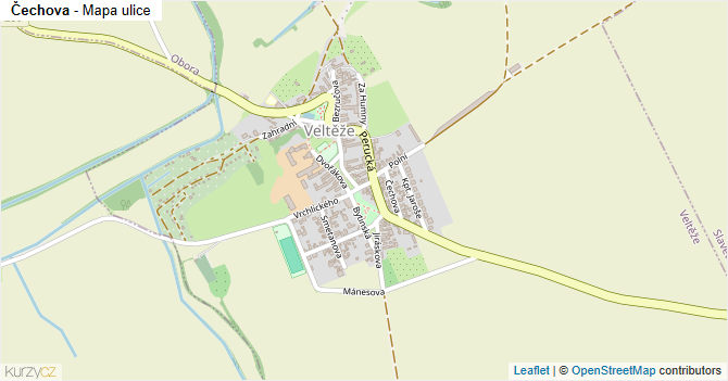 Čechova - mapa ulice