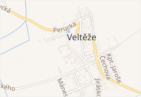 Dvořákova v obci Veltěže - mapa ulice