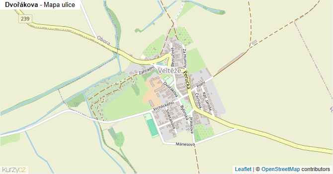 Dvořákova - mapa ulice