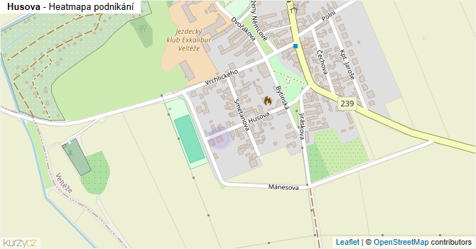 Husova - mapa podnikání