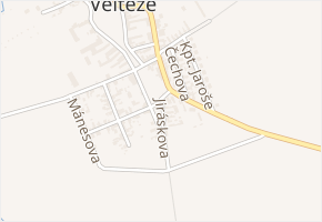 Jiráskova v obci Veltěže - mapa ulice