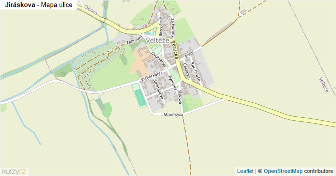 Jiráskova - mapa ulice