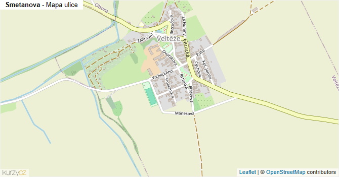 Smetanova - mapa ulice
