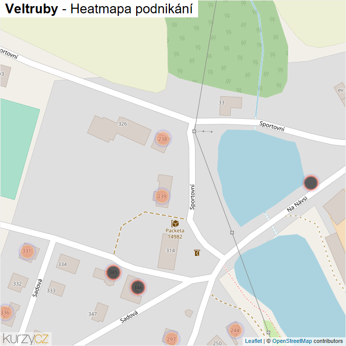 Mapa Veltruby - Firmy v obci.