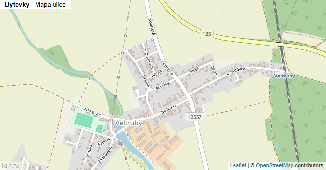 Bytovky - mapa ulice