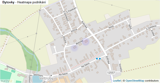 Bytovky - mapa podnikání