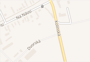 Dvorská v obci Veltruby - mapa ulice