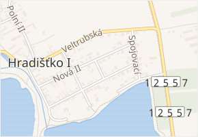 Konečná v obci Veltruby - mapa ulice