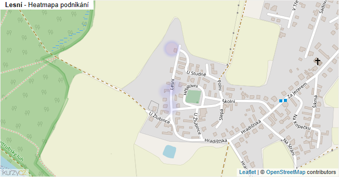 Lesní - mapa podnikání