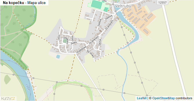 Na kopečku - mapa ulice
