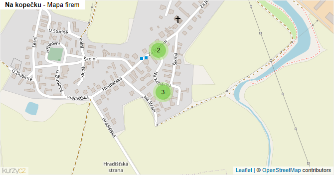 Na kopečku - mapa firem