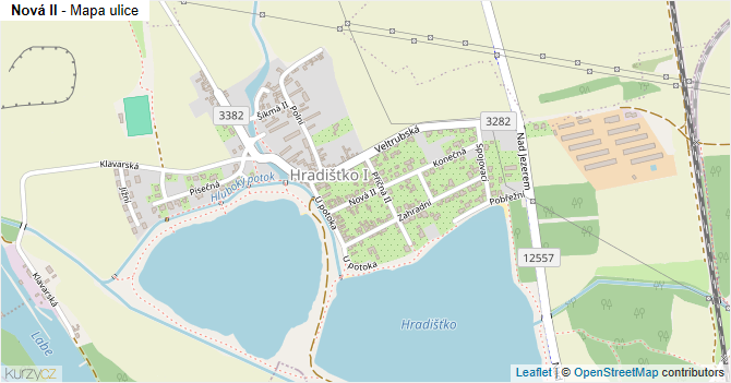 Nová II - mapa ulice