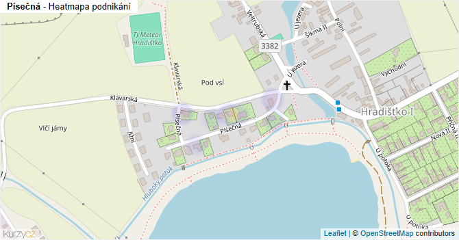 Písečná - mapa podnikání