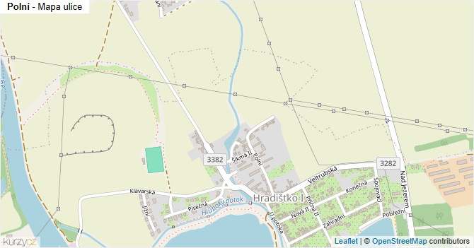 Polní - mapa ulice