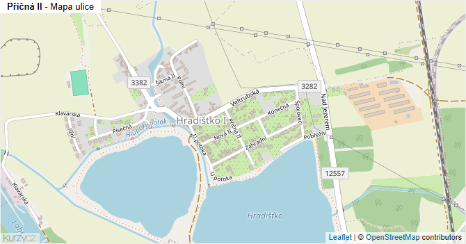 Příčná II - mapa ulice