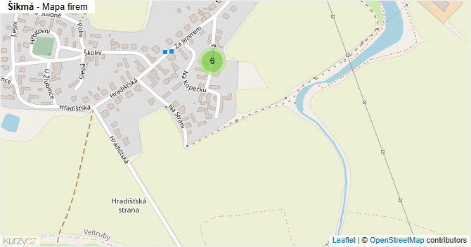 Šikmá - mapa firem