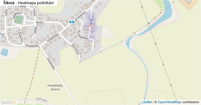 Šikmá - mapa podnikání