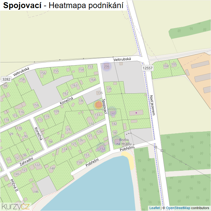 Mapa Spojovací - Firmy v ulici.