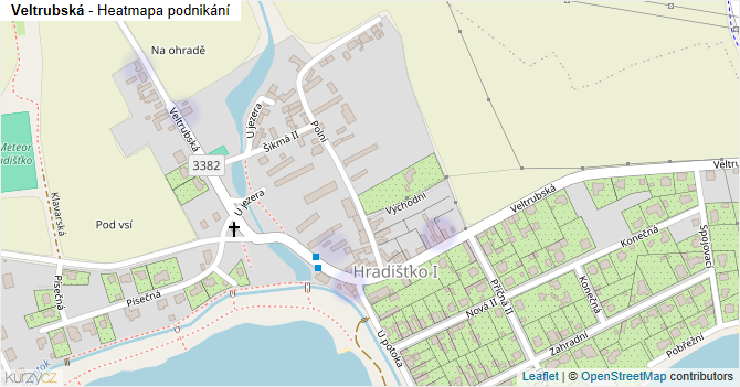 Veltrubská - mapa podnikání