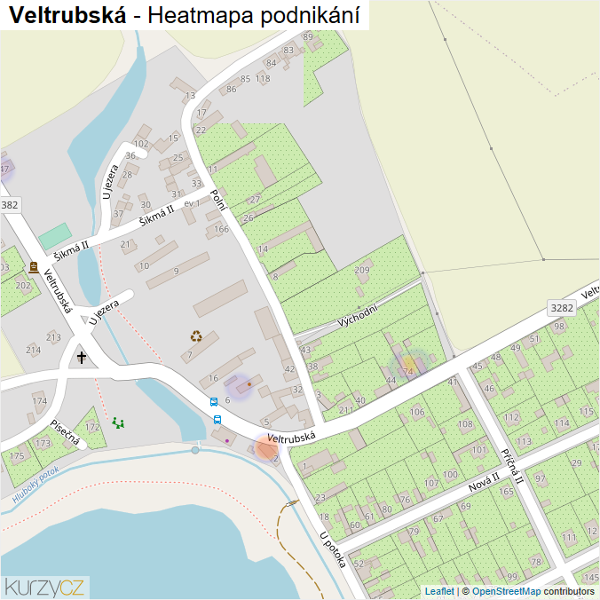 Mapa Veltrubská - Firmy v ulici.