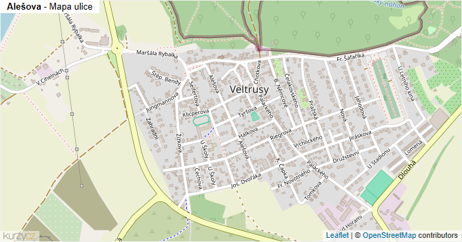 Alešova - mapa ulice