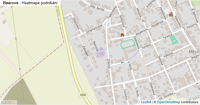 Baarova - mapa podnikání