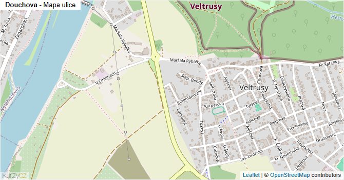 Douchova - mapa ulice