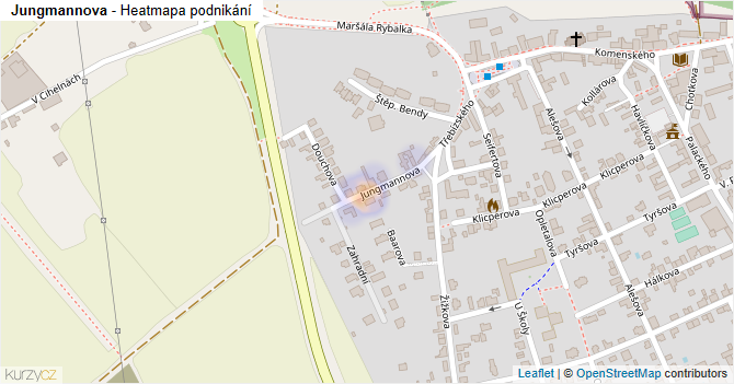 Jungmannova - mapa podnikání