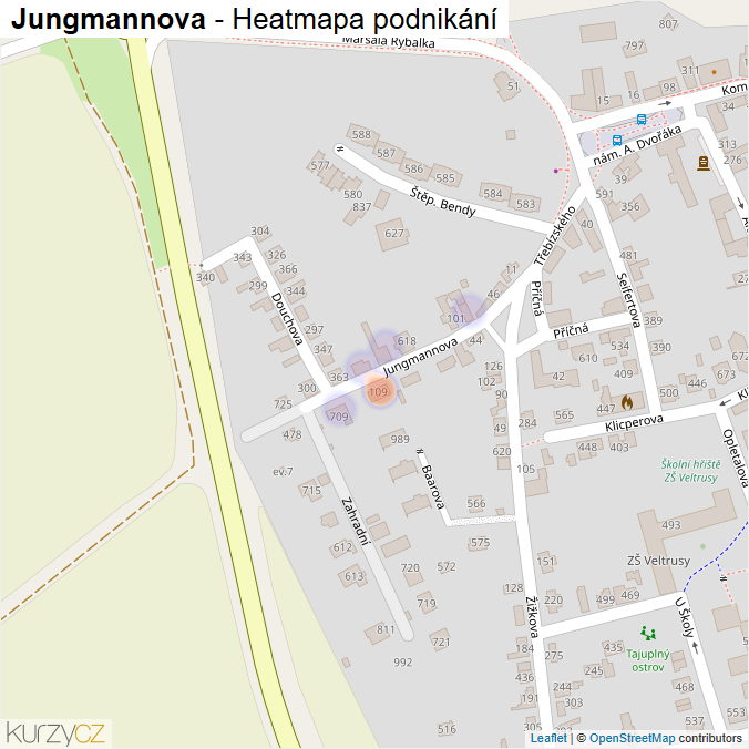 Mapa Jungmannova - Firmy v ulici.