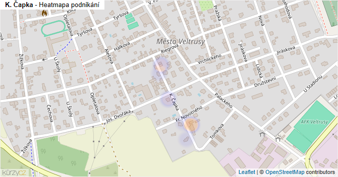 K. Čapka - mapa podnikání