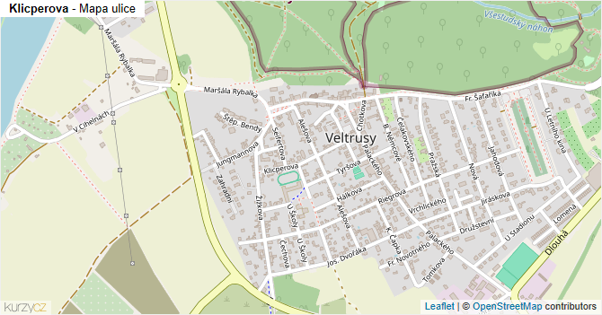 Klicperova - mapa ulice