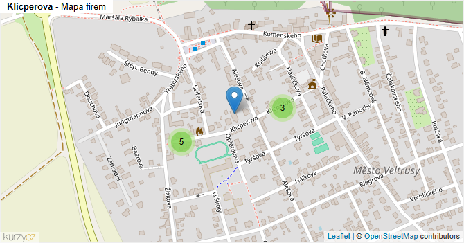 Klicperova - mapa firem