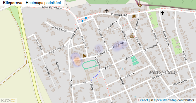 Klicperova - mapa podnikání