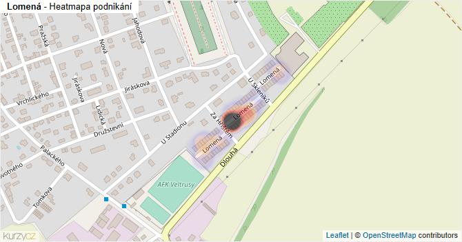 Lomená - mapa podnikání