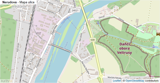 Nerudova - mapa ulice