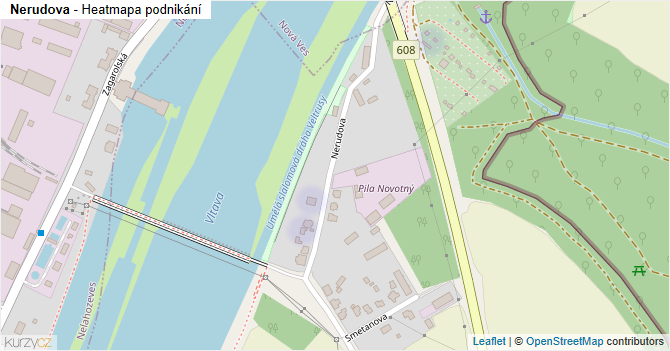Nerudova - mapa podnikání