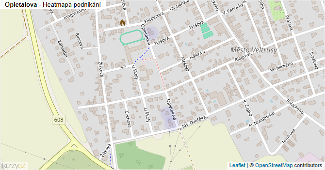 Opletalova - mapa podnikání