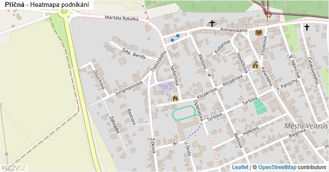 Příčná - mapa podnikání