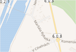 Rybalkova v obci Veltrusy - mapa ulice
